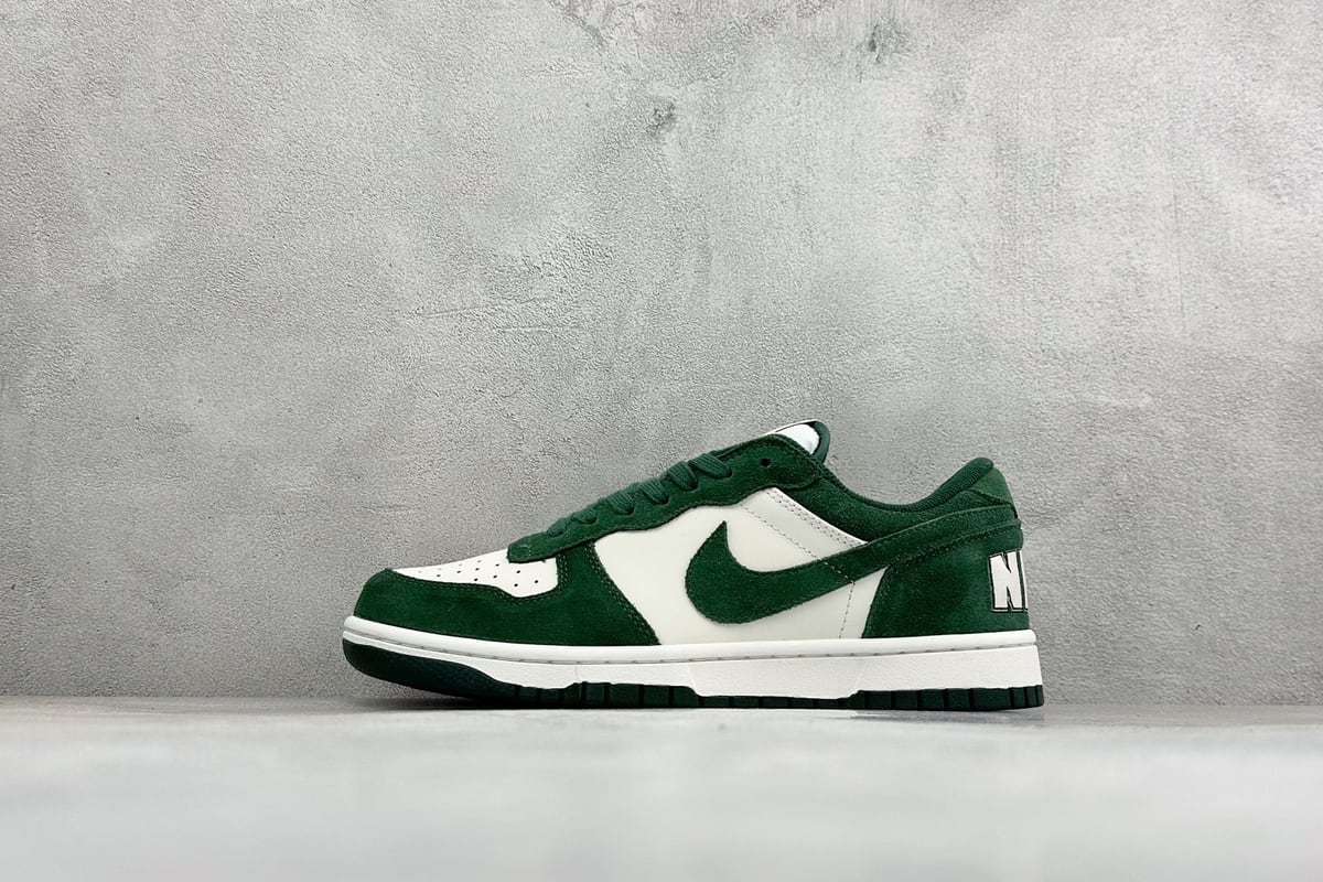 耐克 Nike Big Low 简约百搭 減震耐磨 低帮板鞋 白绿 正面实拍图