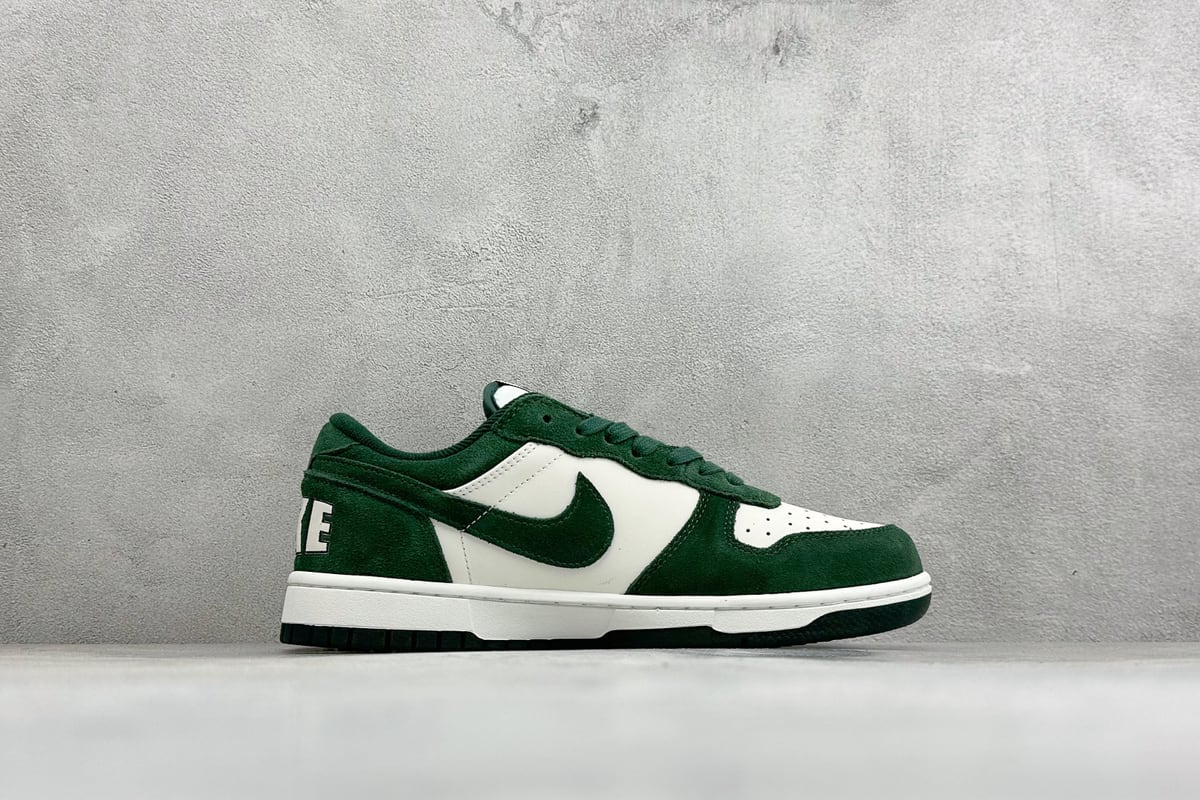 耐克 Nike Big Low 简约百搭 減震耐磨 低帮板鞋 白绿 侧面实拍图