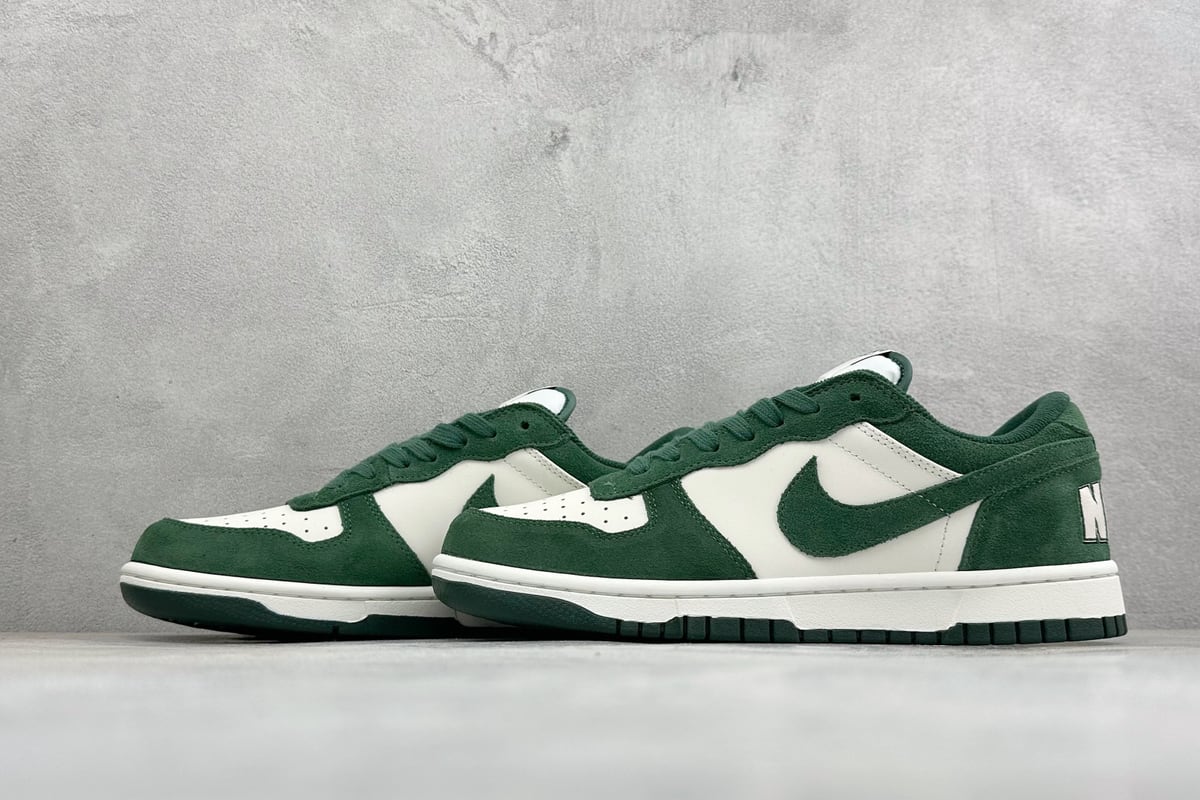 耐克 Nike Big Low 简约百搭 減震耐磨 低帮板鞋 白绿 鞋跟实拍图