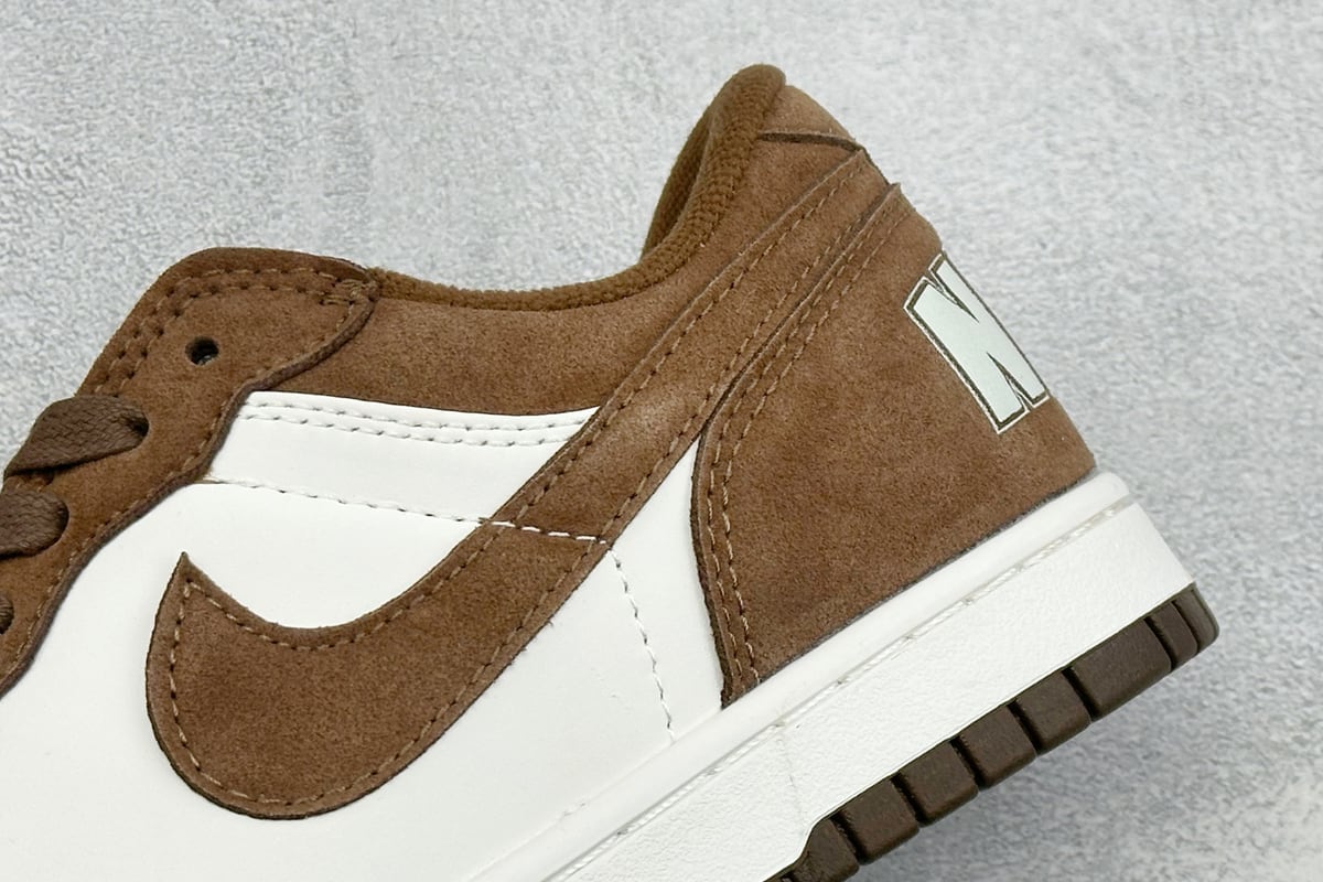 耐克 Nike BIG LOW 简约百搭 減震耐磨 低帮板鞋 棕白 细节实拍图