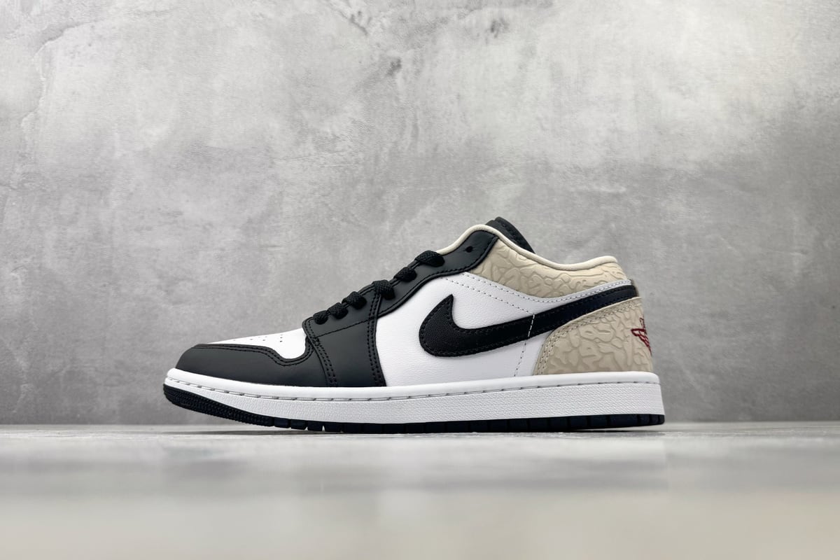 乔丹 Air Jordan 1 SE 黑白棕橙 正面实拍图