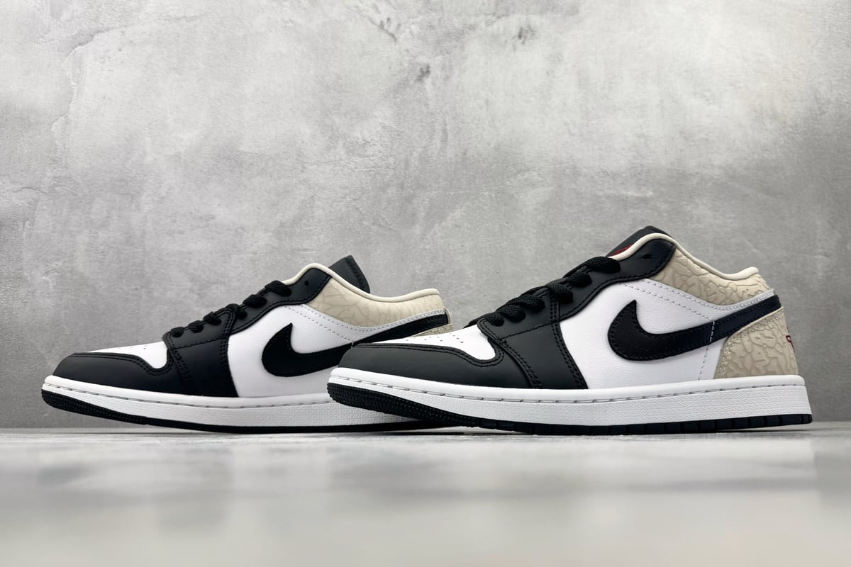 乔丹 Air Jordan 1 SE 黑白棕橙 鞋跟实拍图