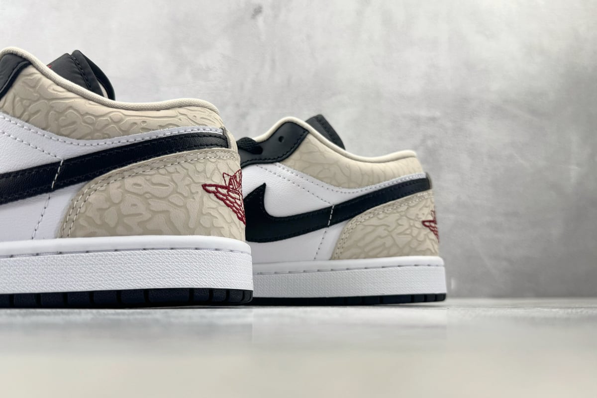 乔丹 Air Jordan 1 SE 黑白棕橙 上脚实拍图