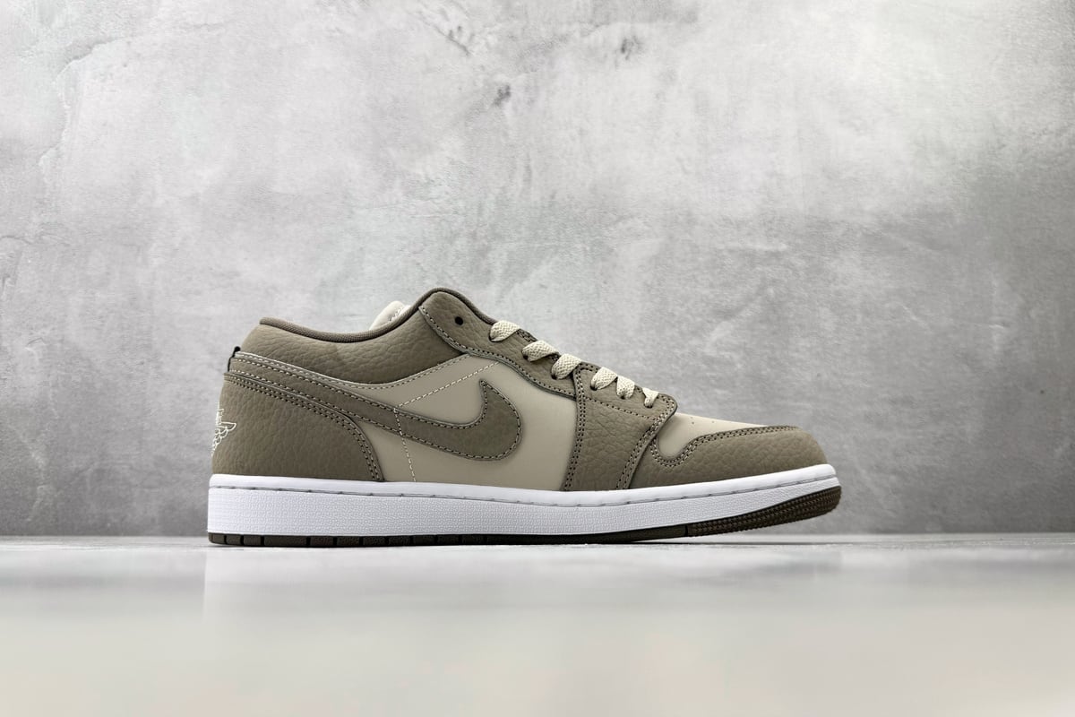 乔丹 Air Jordan 1 Emea Summer 橄榄灰橙 侧面实拍图