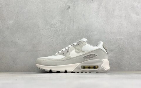 耐克Nike Air Max 90 复古气垫跑鞋白灰纯原版本 货号：IV6164-072