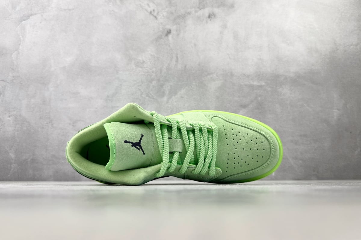 乔丹 Air Jordan 1 Lime Blast SE 绿黑 背面实拍图