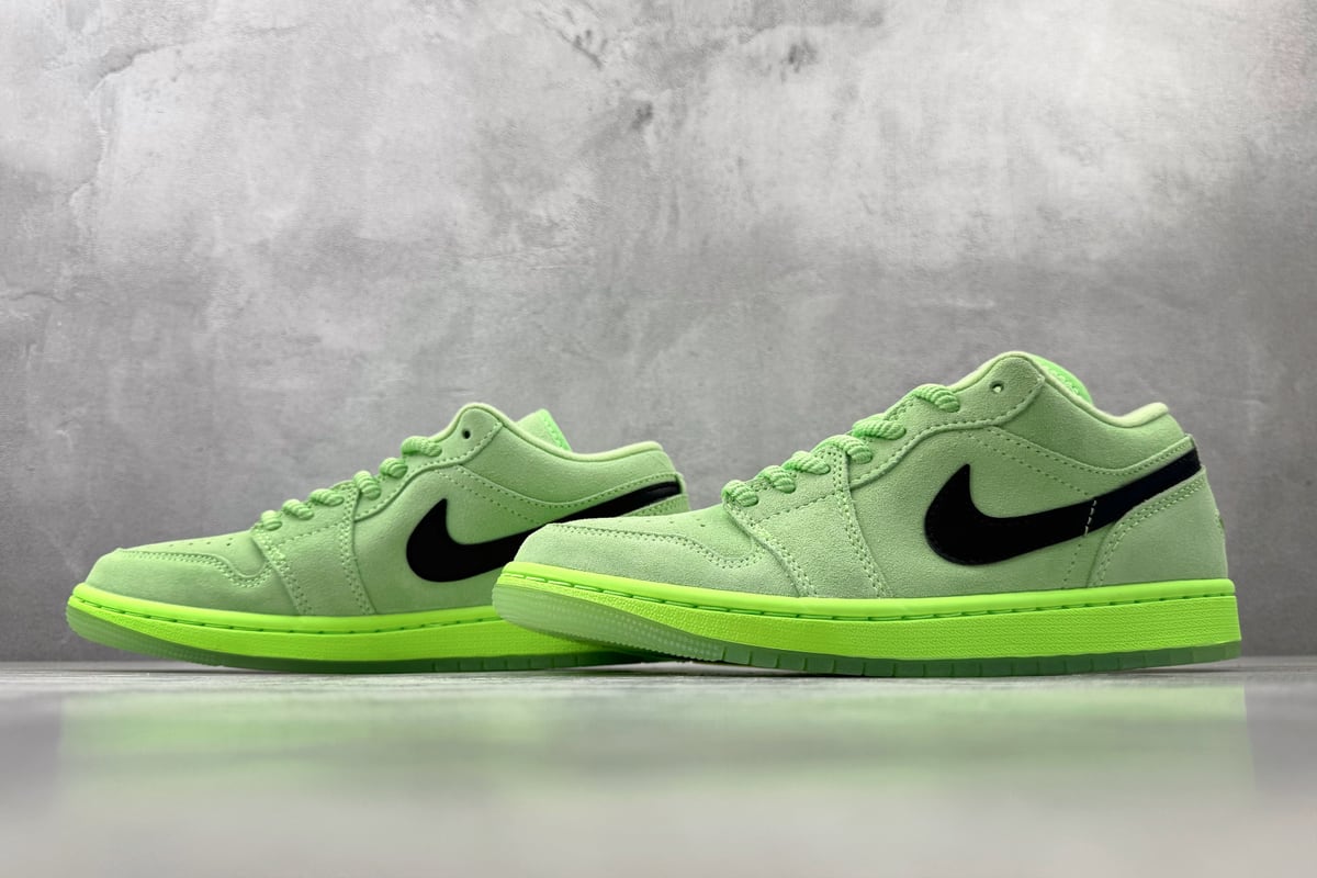 乔丹 Air Jordan 1 Lime Blast SE 绿黑 鞋跟实拍图
