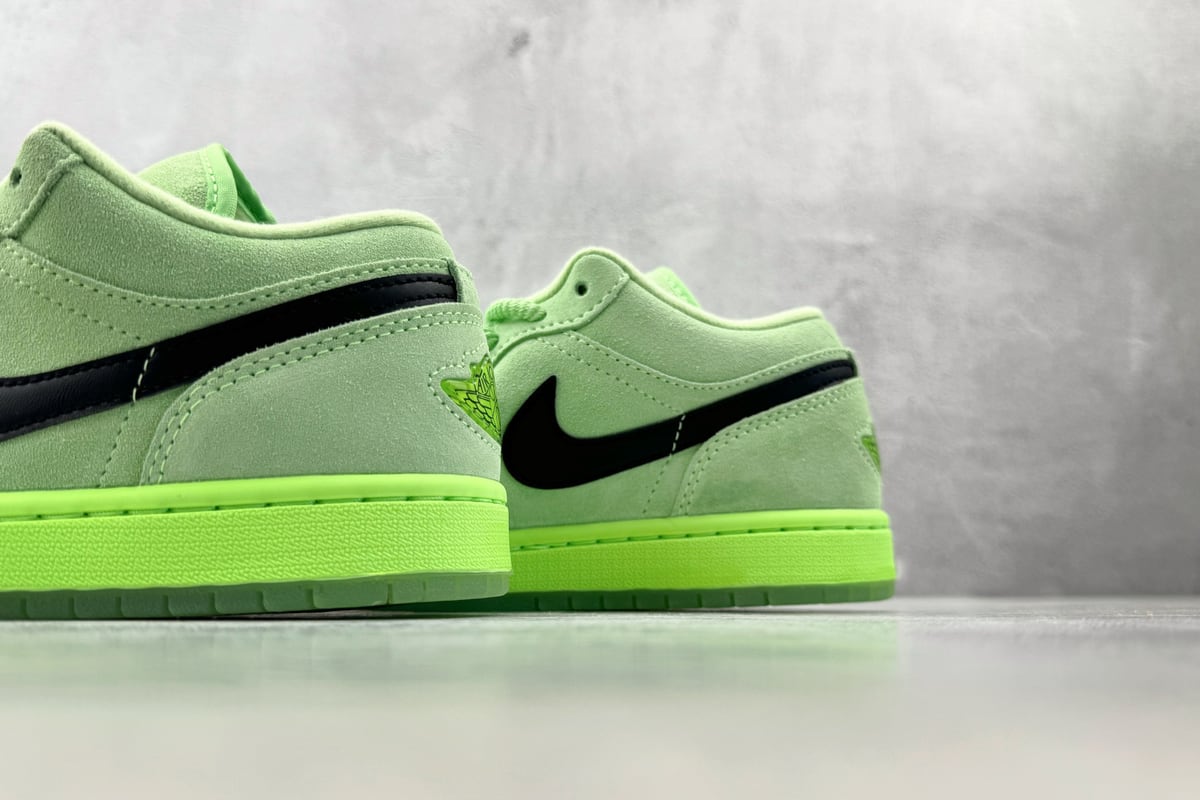乔丹 Air Jordan 1 Lime Blast SE 绿黑 上脚实拍图