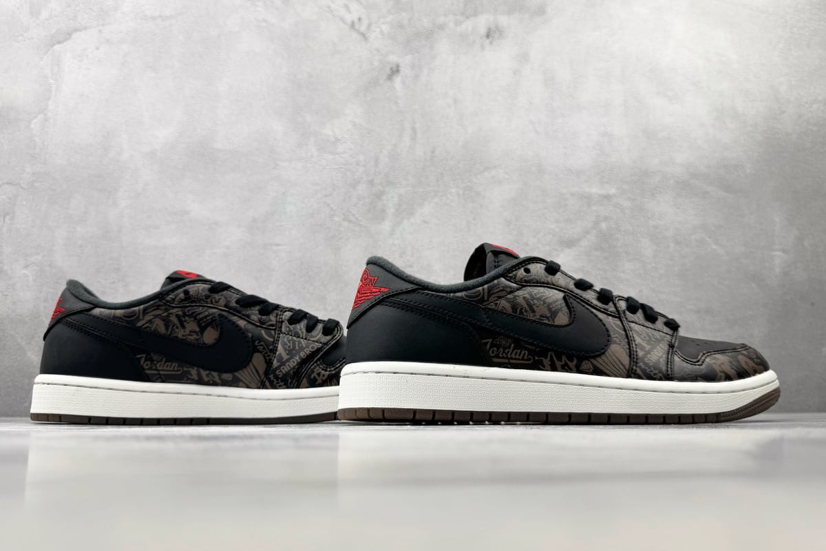 乔丹 Air Jordan 1 OG LS "Laser" 黑红白 鞋底实拍图