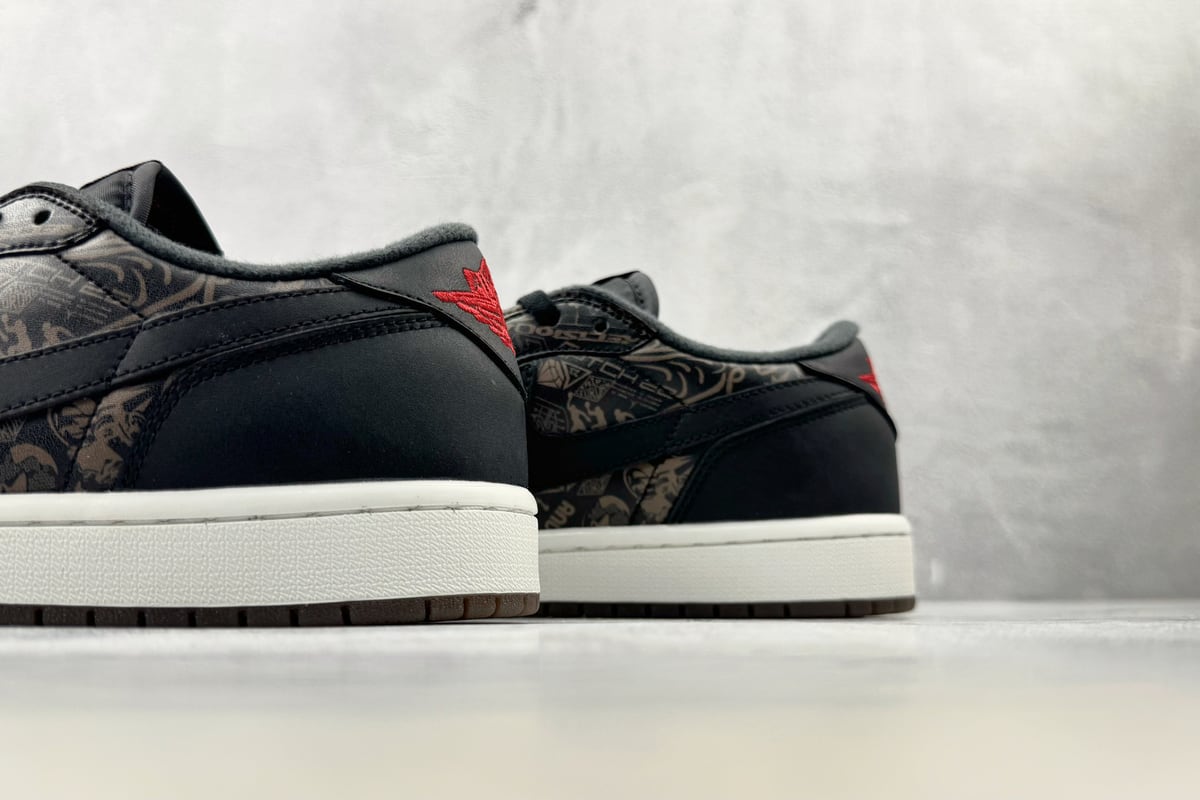 乔丹 Air Jordan 1 OG LS "Laser" 黑红白 上脚实拍图
