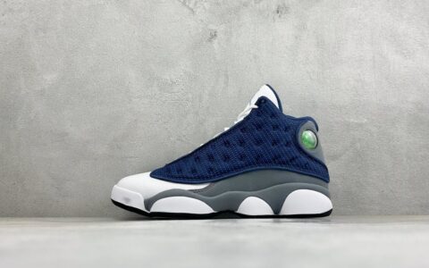 乔丹Air Jordan JordanAir 13 Retro “Flint Grey” 百搭潮搭GS 海军蓝白纯原版本 货号：IW3808-400