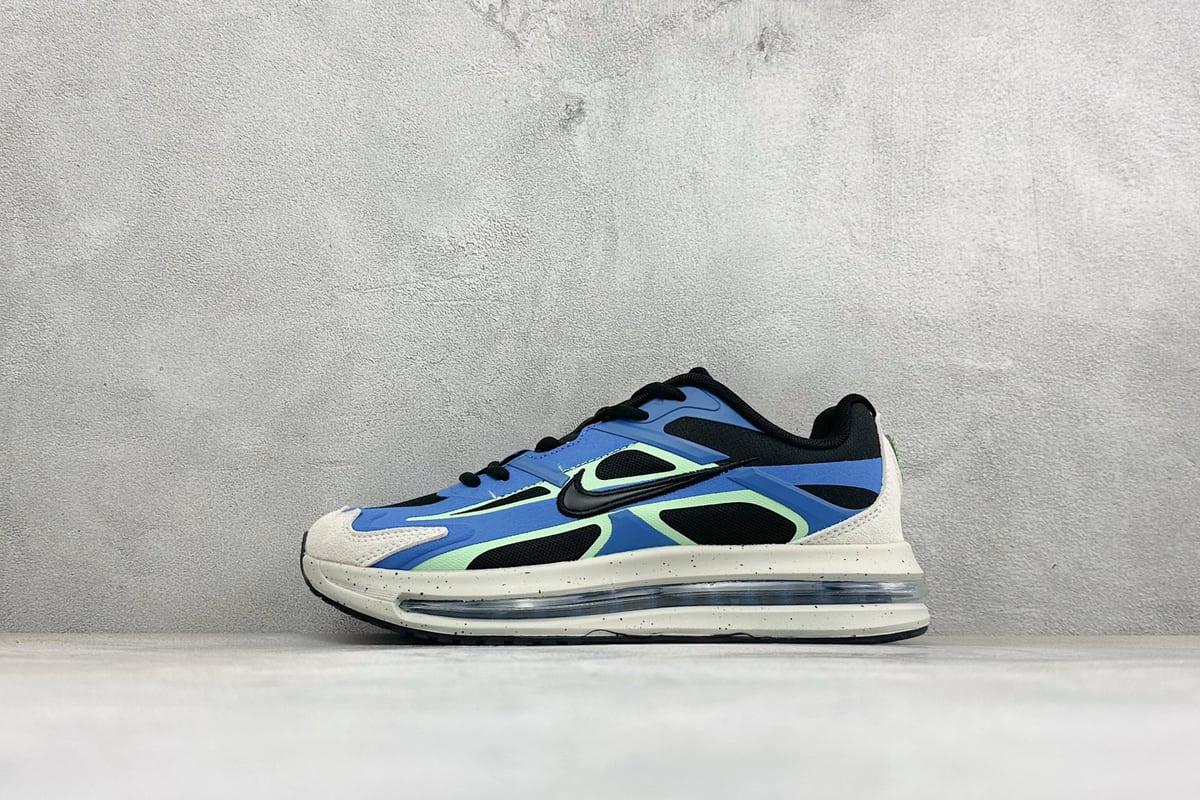 耐克 Nike Air Max Metro 舒适轻盈 防滑耐磨运动低帮跑步鞋 黑白蓝 正面实拍图