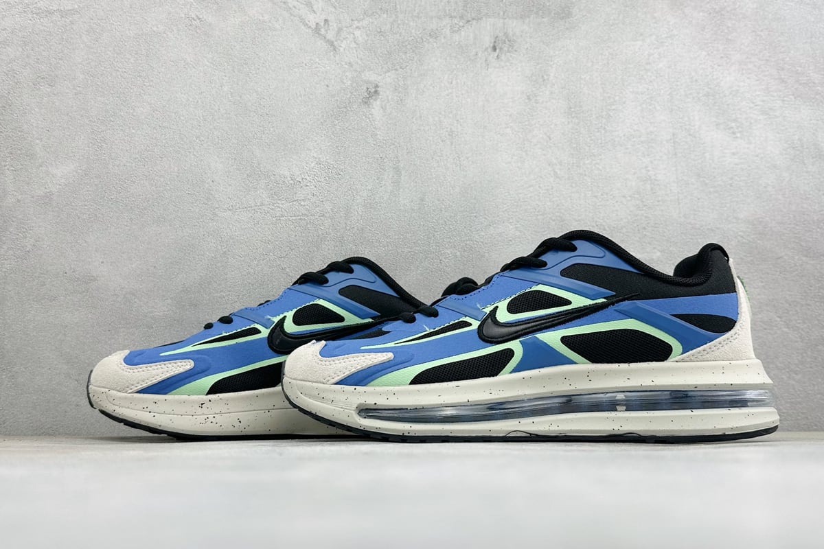 耐克 Nike Air Max Metro 舒适轻盈 防滑耐磨运动低帮跑步鞋 黑白蓝 鞋跟实拍图