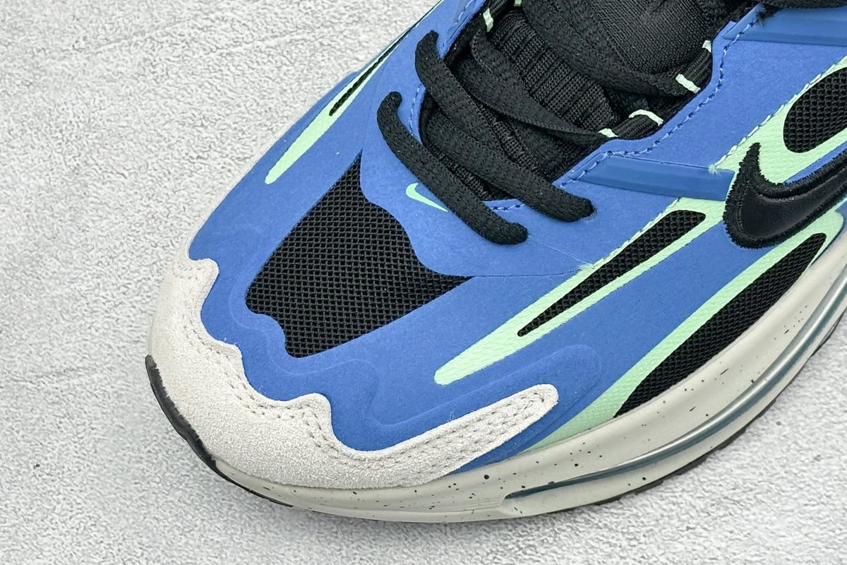 耐克 Nike Air Max Metro 舒适轻盈 防滑耐磨运动低帮跑步鞋 黑白蓝 鞋标实拍图