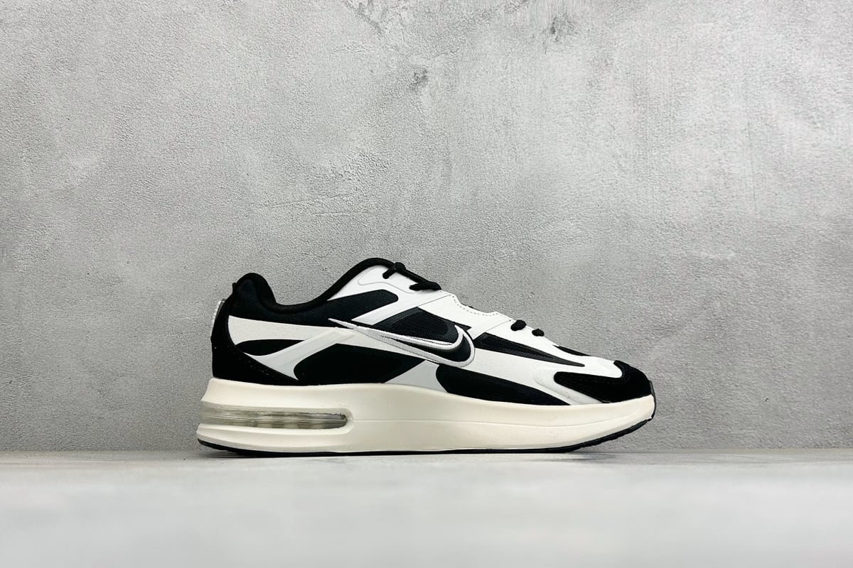 耐克 Nike Air Max Metro 舒适轻盈 防滑耐磨运动低帮跑步鞋 黑白 侧面实拍图