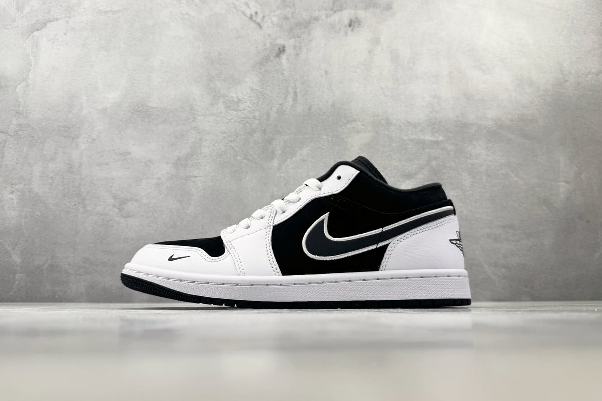乔丹 Air Jordan 1 SE 黑白 正面实拍图