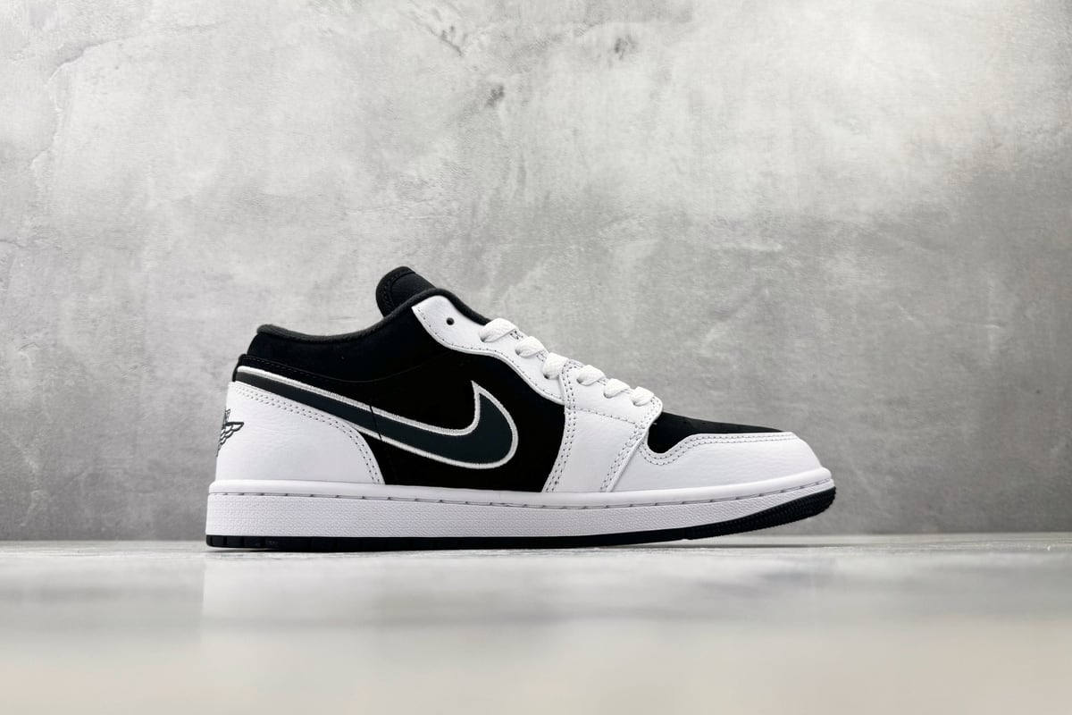 乔丹 Air Jordan 1 SE 黑白 侧面实拍图