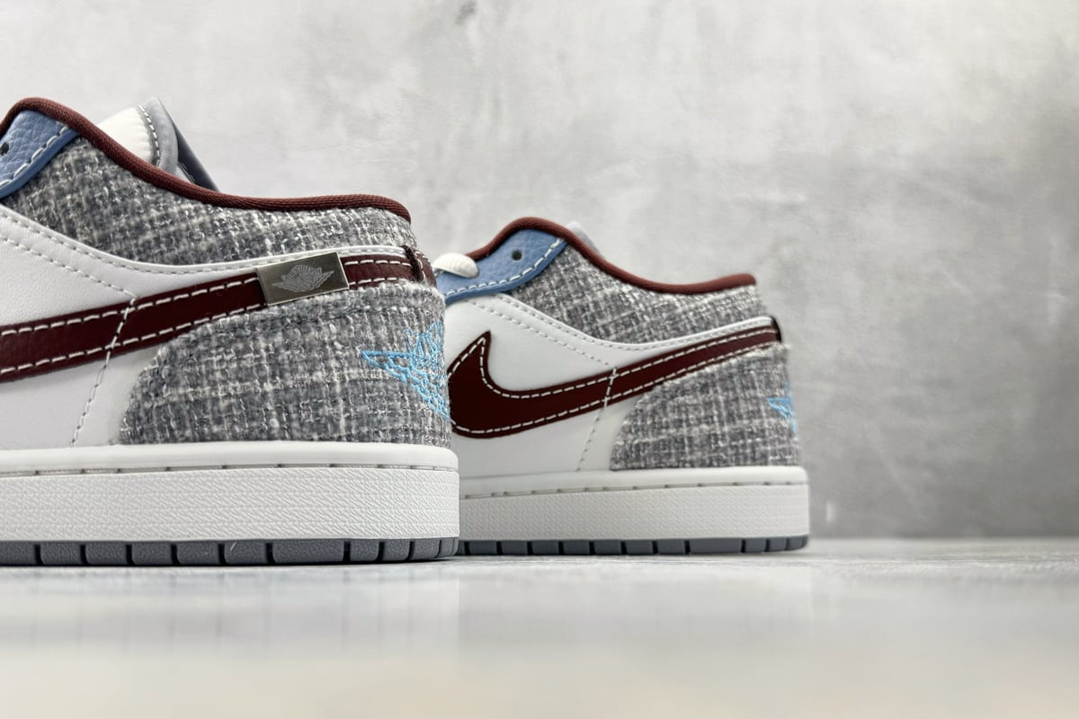乔丹 Air Jordan 1 白蓝褐色 上脚实拍图