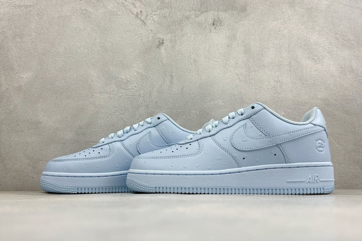 耐克 Nike x NK Air Force 1 Low 浅蓝 鞋跟实拍图