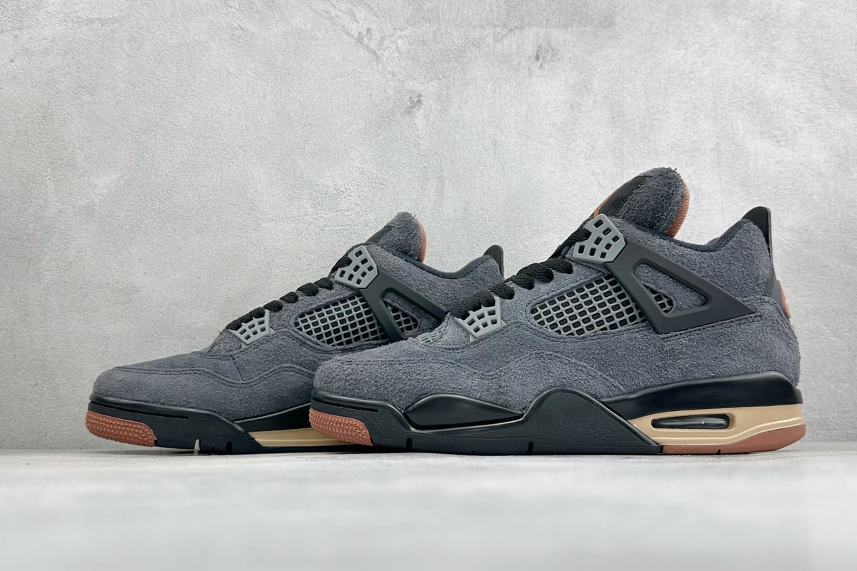 乔丹 Air Jordan 4 Retro 耐克迈克尔 灰黑 鞋跟实拍图