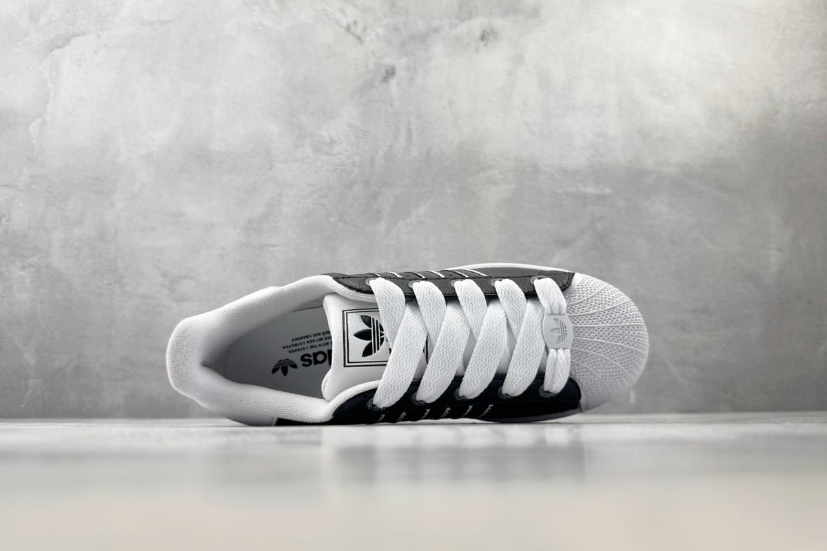 阿迪达斯 Adidas originals Superstar 黑白 背面实拍图