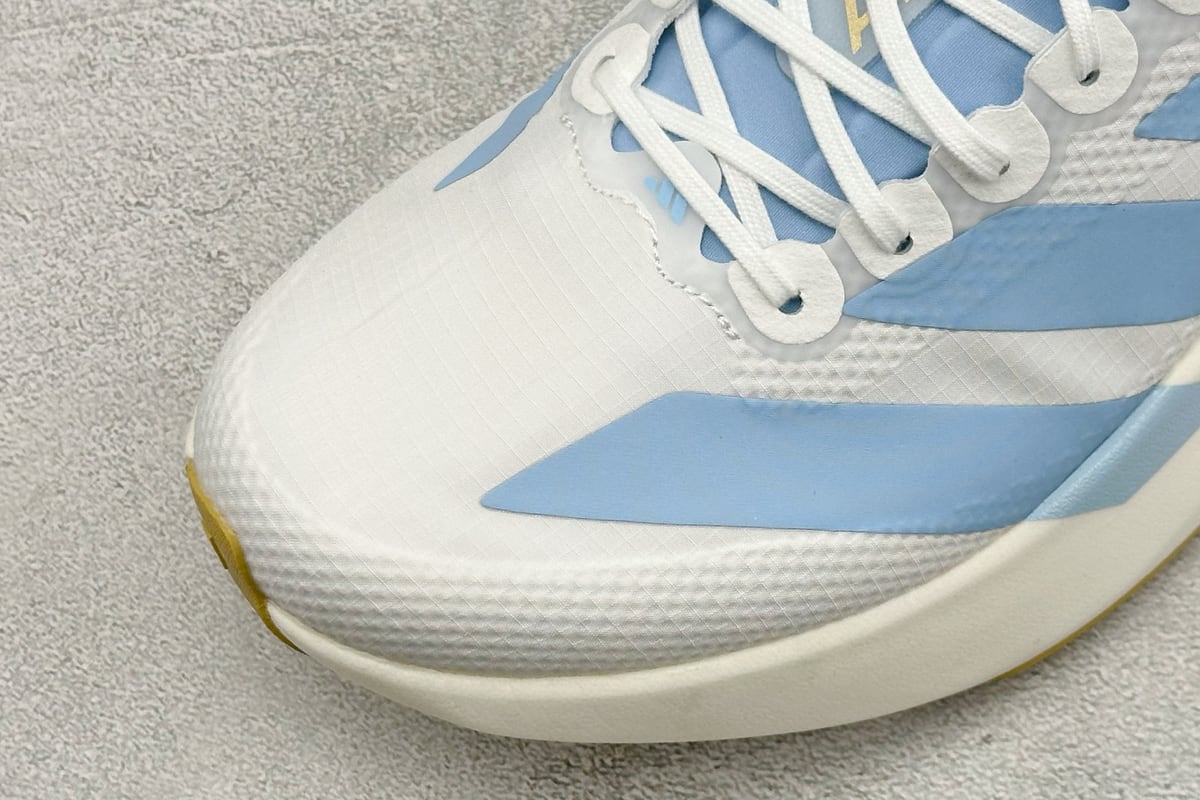 阿迪达斯 Adidas Adizero Evo SL 阿迪超轻透气缓震跑鞋 白蓝 鞋标实拍图