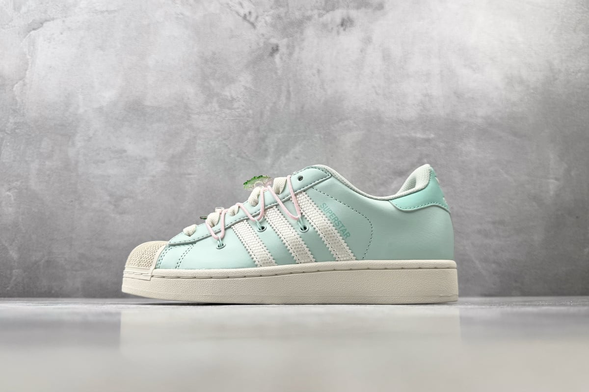 阿迪达斯 Adidas originals SUPERSTAR 2 绿色 正面实拍图