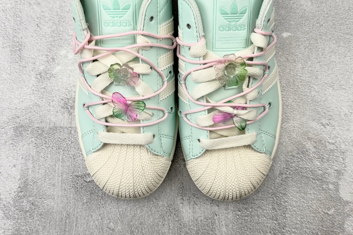 阿迪达斯 Adidas originals SUPERSTAR 2 绿色 鞋标实拍图