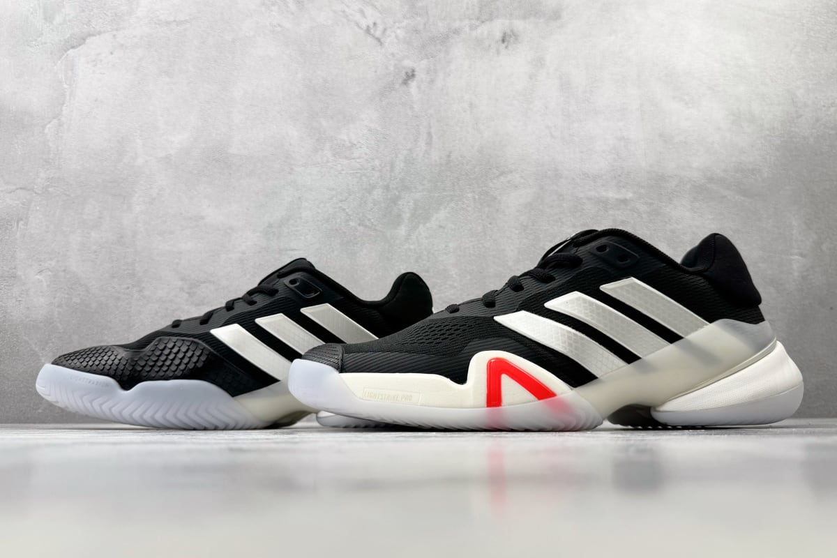 阿迪达斯 Adidas BARRICADE 14 黑白色 鞋跟实拍图
