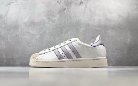 阿迪达斯Adidas originals Superstar 2 白紫纯原版本 货号：JR6984