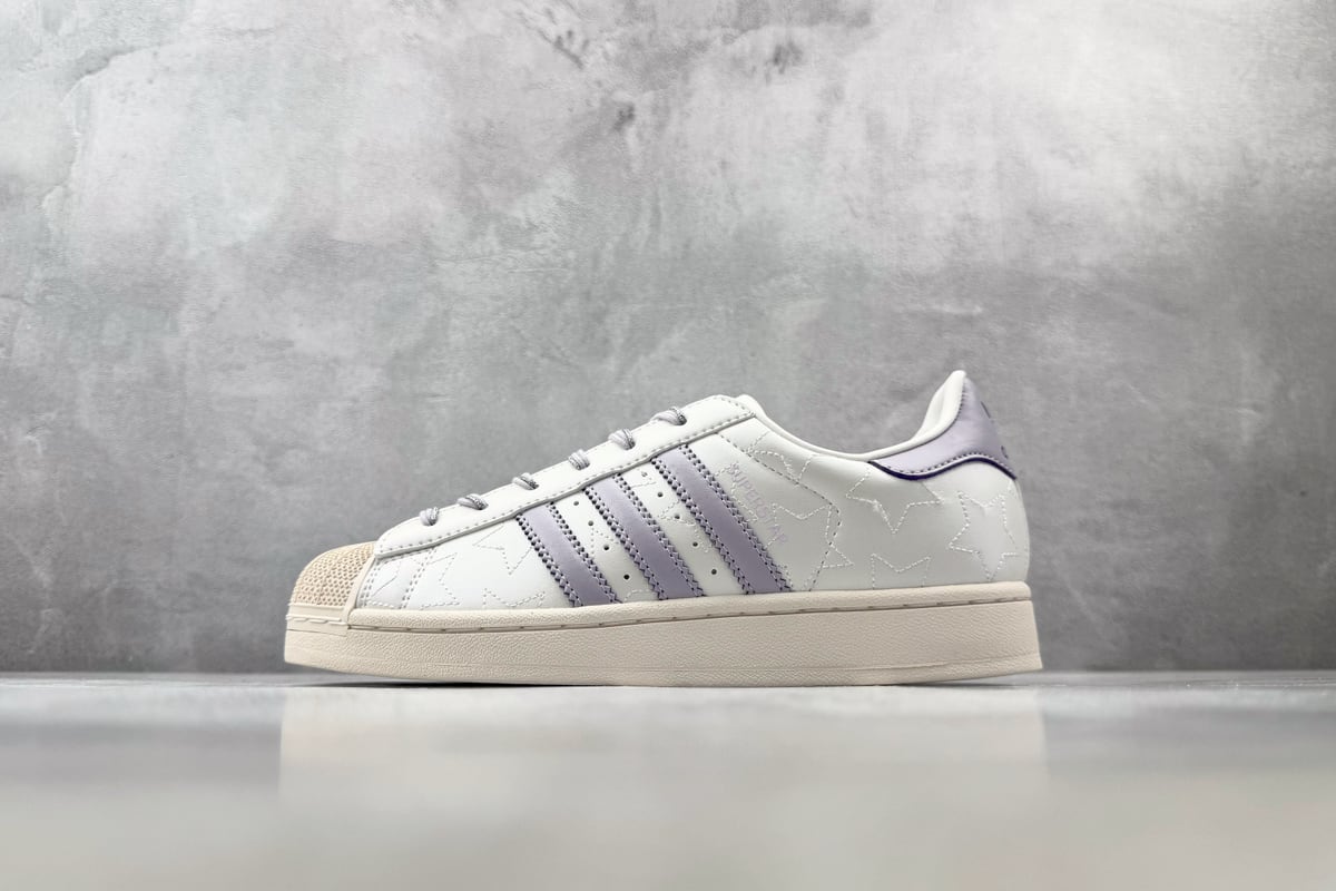 阿迪达斯 Adidas originals Superstar 2 白紫 正面实拍图