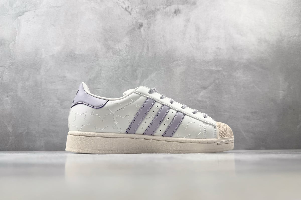 阿迪达斯 Adidas originals Superstar 2 白紫 侧面实拍图