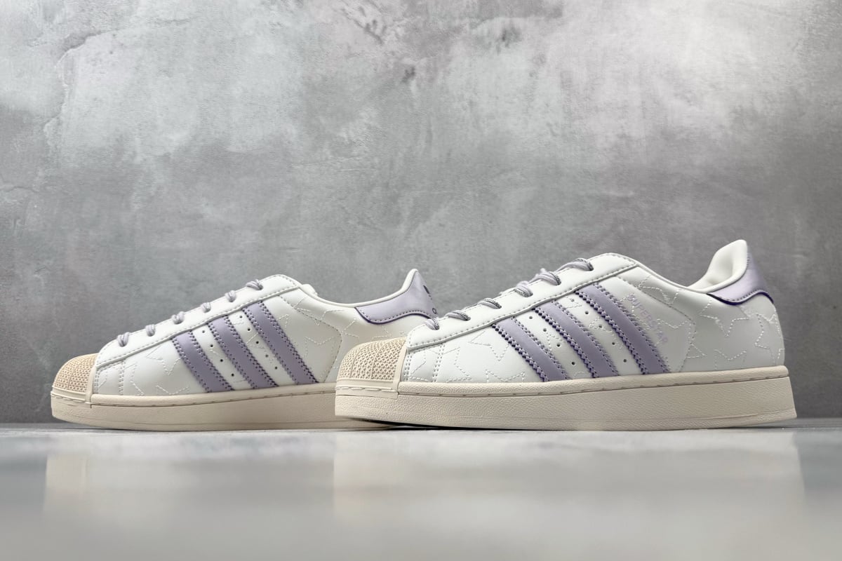 阿迪达斯 Adidas originals Superstar 2 白紫 鞋跟实拍图