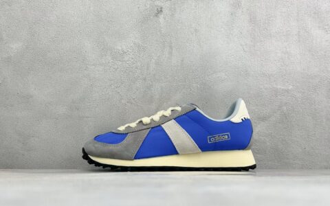 阿迪达斯Adidas originals BW RUN 舒适贴合复古风德训跑步鞋蓝灰纯原版本 货号：KH6075