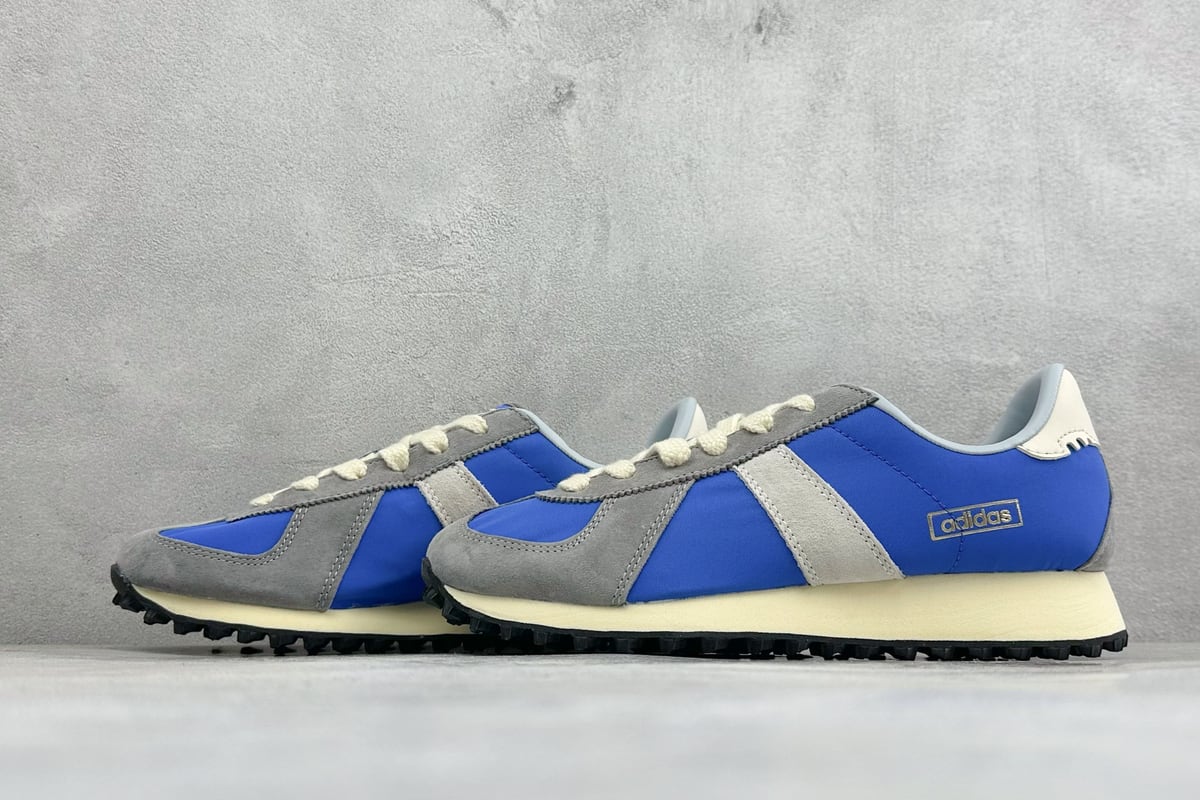 阿迪达斯 Adidas originals BW RUN 舒适贴合复古风德训跑步鞋 蓝灰 鞋跟实拍图