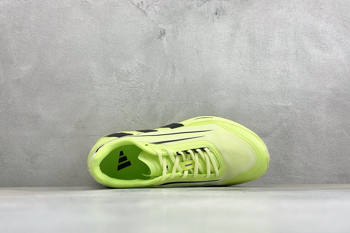 阿迪达斯 Adidas HyperBoost LITE 全新爆米绿花透气缓震跑步鞋 背面实拍图