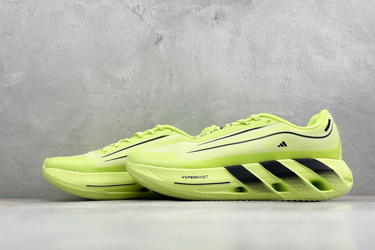 阿迪达斯 Adidas HyperBoost LITE 全新爆米绿花透气缓震跑步鞋 鞋跟实拍图