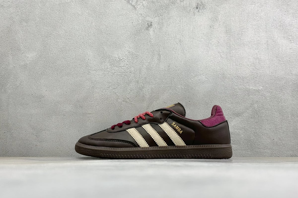 阿迪达斯 Adidas Originals Samba OG 黑粉橙 正面实拍图