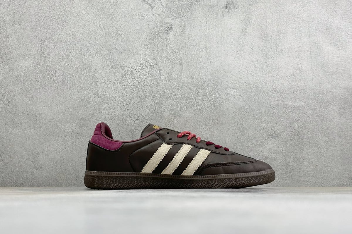 阿迪达斯 Adidas Originals Samba OG 黑粉橙 侧面实拍图