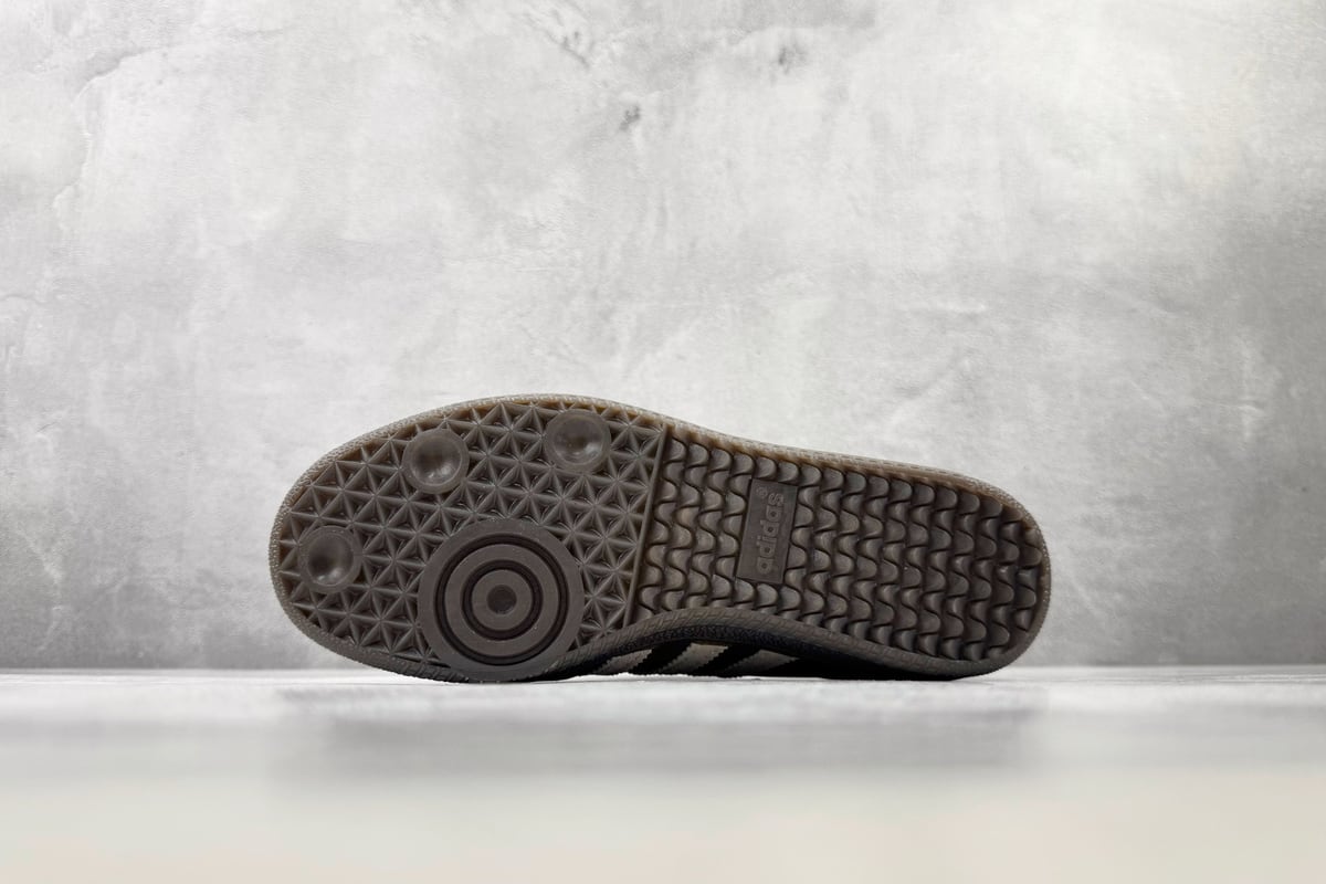 阿迪达斯 Adidas originals SAMBA OG 深巧克力棕白橙 鞋头实拍图