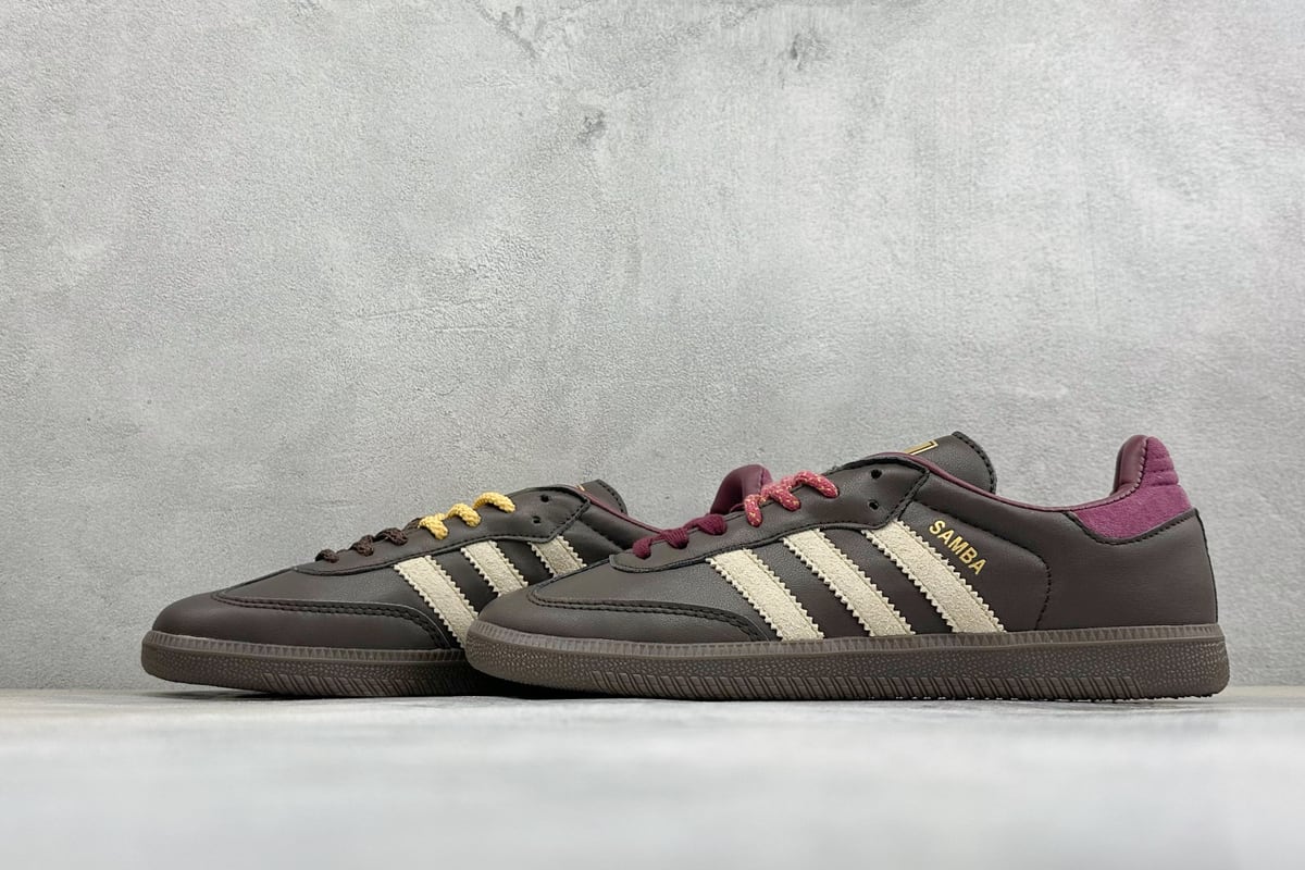 阿迪达斯 Adidas Originals Samba OG 黑粉橙 鞋跟实拍图