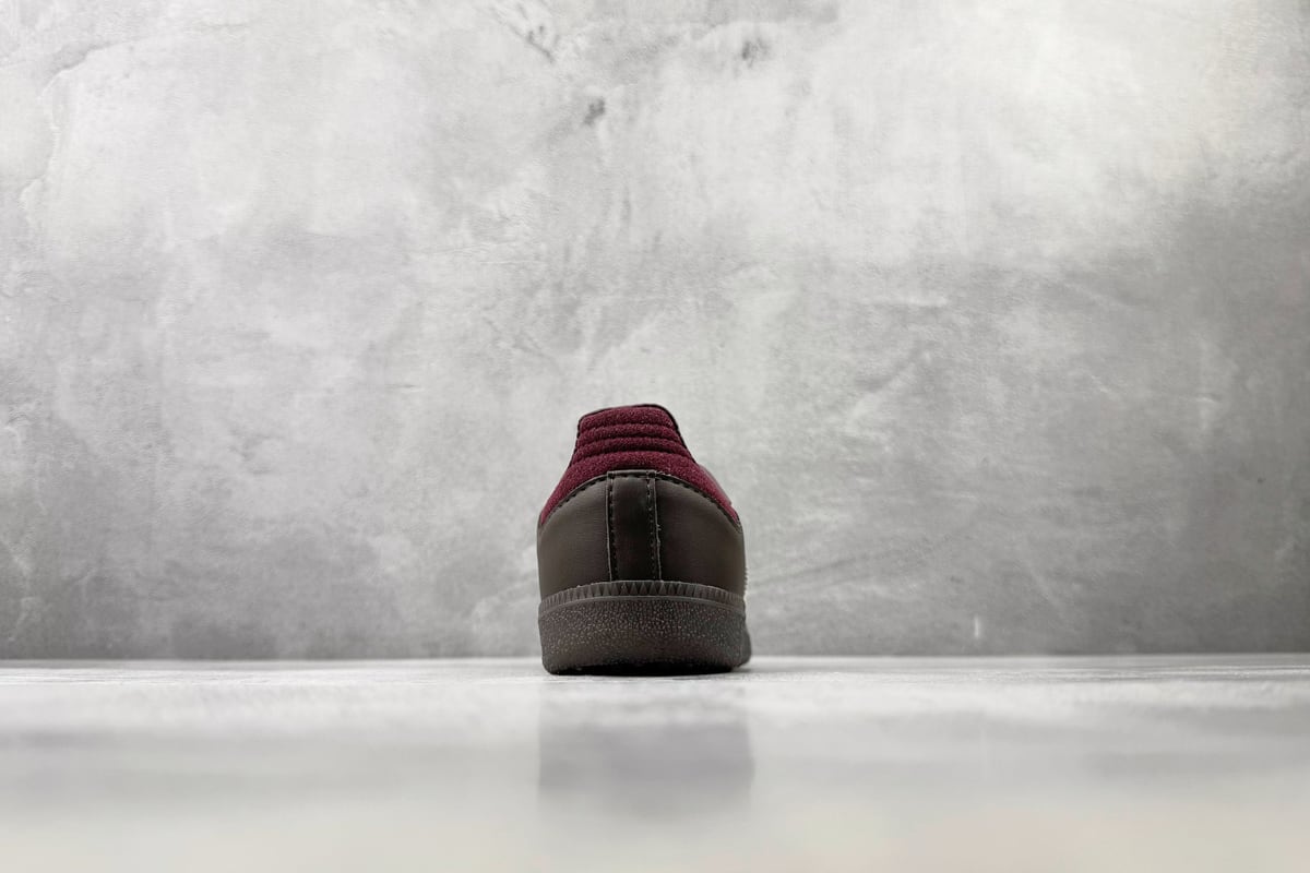 阿迪达斯 Adidas originals SAMBA OG 深巧克力棕白橙 细节实拍图
