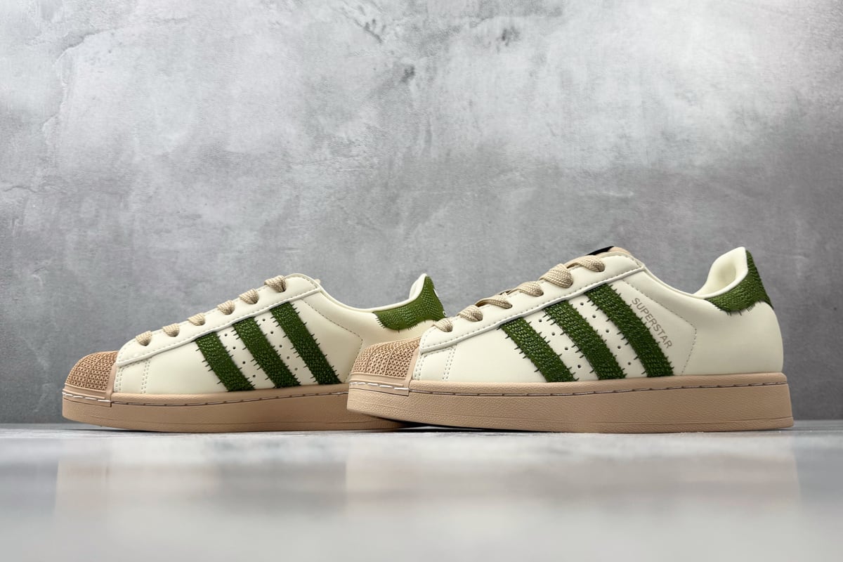 阿迪达斯 Adidas originals Superstar 2 米橙绿 鞋跟实拍图