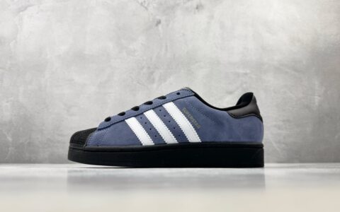 阿迪达斯Adidas originals Superstar 2 墨水蓝黑白纯原版本 货号：KJ4613