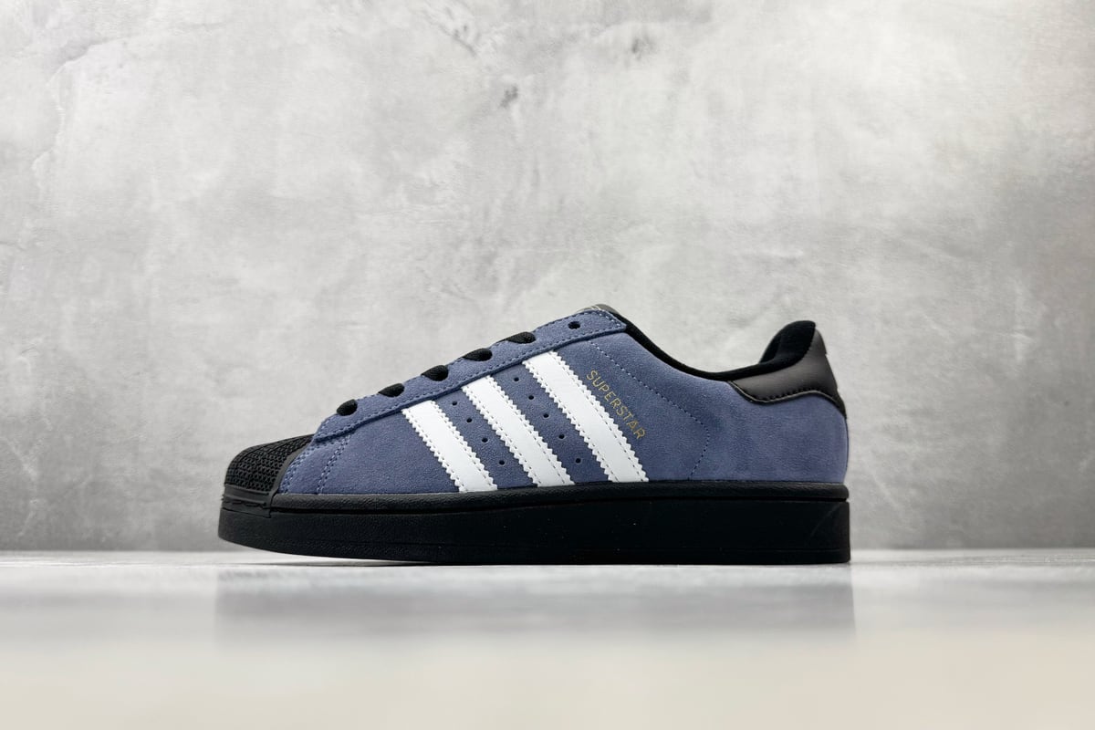 阿迪达斯 Adidas originals Superstar 2 墨水蓝黑白 正面实拍图