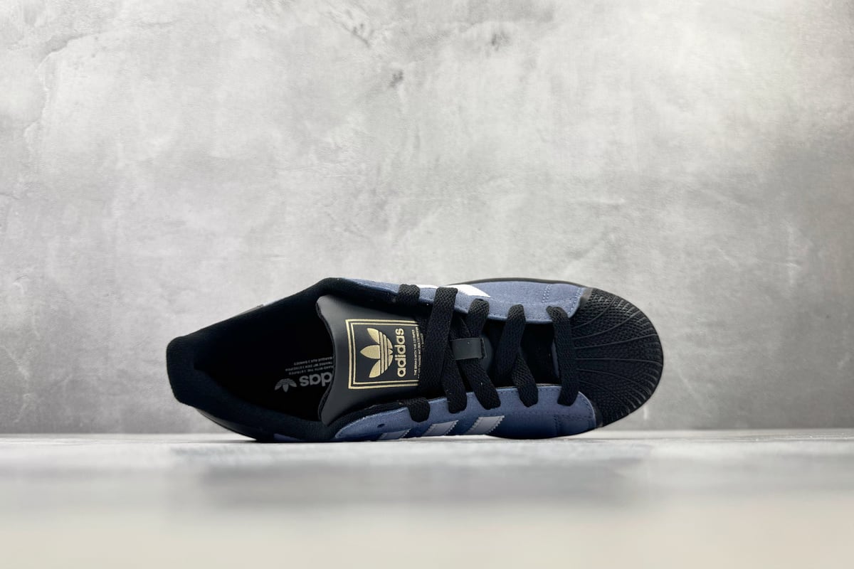阿迪达斯 Adidas originals SUPERSTAR 2 墨水蓝白黑 背面实拍图