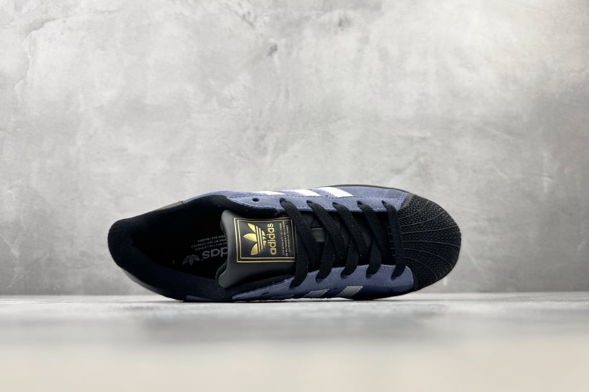 阿迪达斯 Adidas originals Superstar 2 墨水蓝黑白 背面实拍图