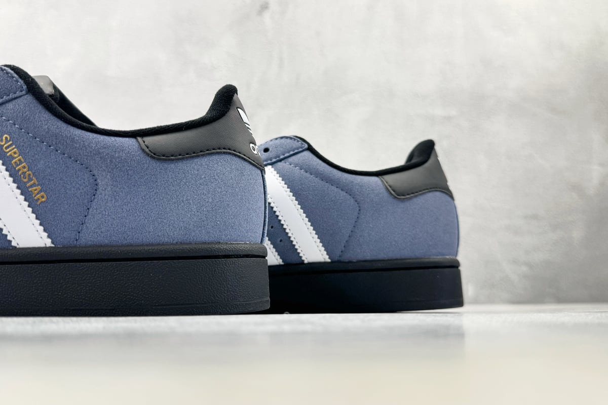 阿迪达斯 Adidas originals SUPERSTAR 2 墨水蓝白黑 上脚实拍图