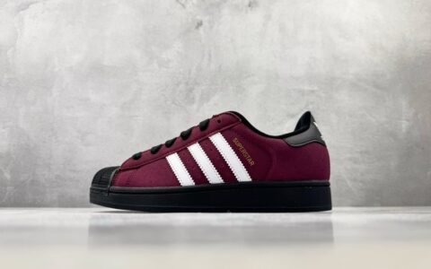 阿迪达斯Adidas originals SUPERSTAR 2 酱红白黑纯原版本 货号：KJ4614