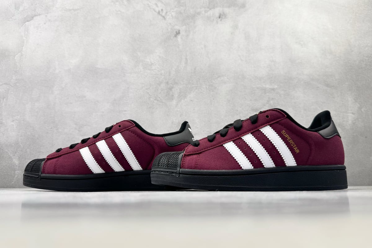 阿迪达斯 Adidas originals SUPERSTAR 2 酱红白黑 鞋跟实拍图